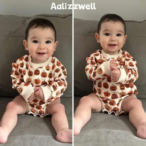 Miniatura 2 de Aalizzwell Sudadera de gran tamaño para bebé niña y niño