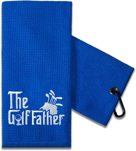 Miniatura 8 de TOUNER Toalla de golf divertida, regalos para papá, hombres, regalos de jubilación para golfistas, toalla de golf bordada divertida para bolsas