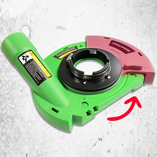 Miniatura 4 de Cubierta universal antipolvo para pulido de superficies para amoladora angular de 7 pulgadas. Recoge polvo de pulido - Piedra, cemento, mármol