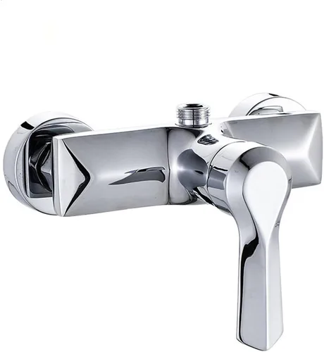 Mezclador de ducha de latón montado en la pared, grifo de válvula de ducha de una sola palanca, grifo de agua fría y caliente para baño, bañera de