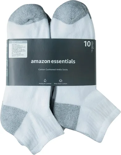Miniatura 4 de Tienda Essentials Calcetines de algodón medio acolchados para hombre, paquete de 10