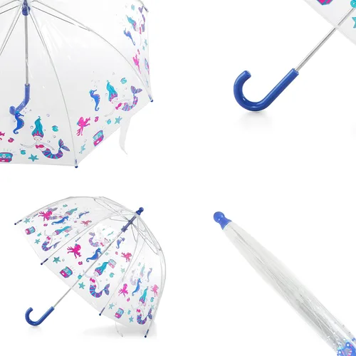 Miniatura 4 de Totes Kids Clear Bubble Umbrella, Ocean Princess