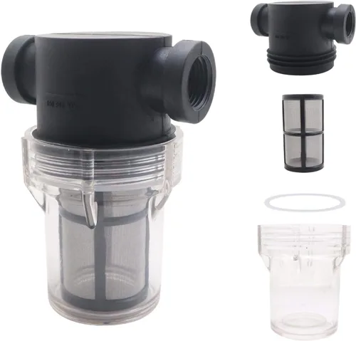 Miniatura 4 de Filtro de cerveza en línea Home Brewing Hose Barb in-Line Strainer 180 micras 80 malla Filtro de agua y cerveza Blanco