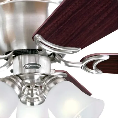 Miniatura 5 de Westinghouse Contempra Trio - Ventilador de techo de 42 pulgadas con luz, ventilador de techo de níquel cepillado para interiores para habitaciones