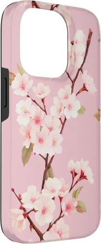 Miniatura 3 de Funda rosa pastel con patrón Japanese Cherry Blossom Floral Flower para iPhone 14 Pro