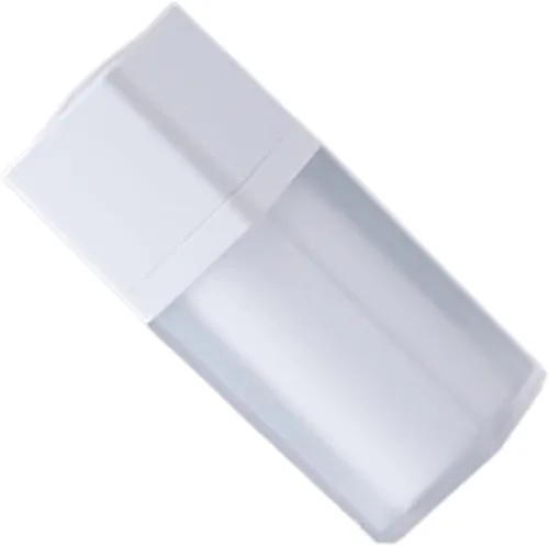 Dispensadores de esencia cuadrados esmerilados sin aire - Plástico recargable vacío para base crema loción 0.5 fl oz