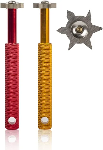 Miniatura 24 de HIFROM Afilador de ranuras con 6 cabezales – Afilador de ranuras para palos de golf, herramienta de reranurado y limpiador para todos los hierros