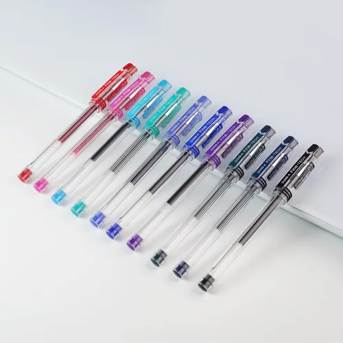 Miniatura 4 de Dong-A Bolígrafo de tinta de punta ultrafina de 0.012 in, 10 colores surtidos, bolígrafos de gel de línea fina y tacto suave, bolígrafos de tinta