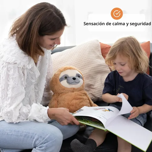 Miniatura 2 de Animal de peluche con peso para la ansiedad, calmante y reconfortante, 5 libras, perezoso de peluche con peso, animales de peluche para adultos