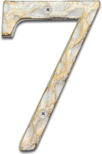 Miniatura 8 de Números de dirección de casa de 5 pulgadas de alto, número único de buzón de metal de hierro fundido, letras para puerta exterior o delantera, Letra
