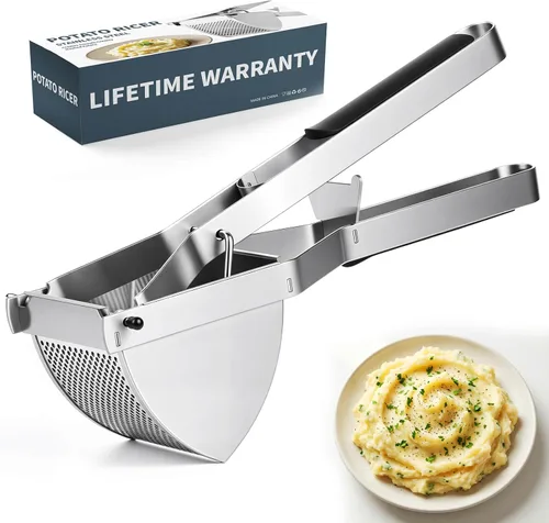 SPEENSUN Potato Ricer, Heavy Duty Stainless Steel Potato Masher for Fluffy Mashed potatoes & Baby Food | Dishwasher Safe, Easy Clean Ricer for