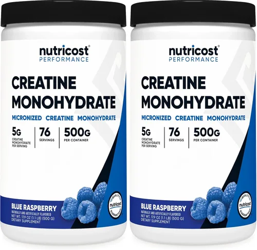 Miniatura 12 de Monohidrato de creatina Nutricost, 100 porciones, 0,18 oz por porción, monohidrato de creatina pura, Paquete de 1, 1