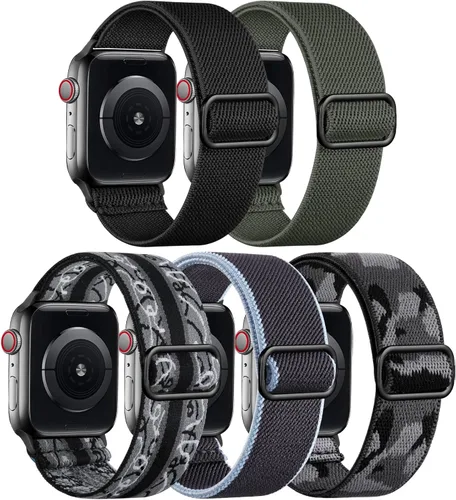 Miniatura 15 de Adorve Correa elástica compatible con Apple Watch Bands Ultra 3/2/1 de 49 mm, 46 mm, 45 mm, 44 mm, 42 mm, 41 mm, 40 mm, 38 mm, para hombres