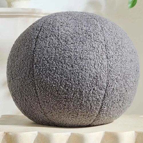 Miniatura 13 de Almohada de Bola de 11.8 Pulgadas, Almohadas Redondas Nórdicas de Lanzar Bouclé, Almohada de Bola con Forma de Esfera, Almohada Decorativa Redonda