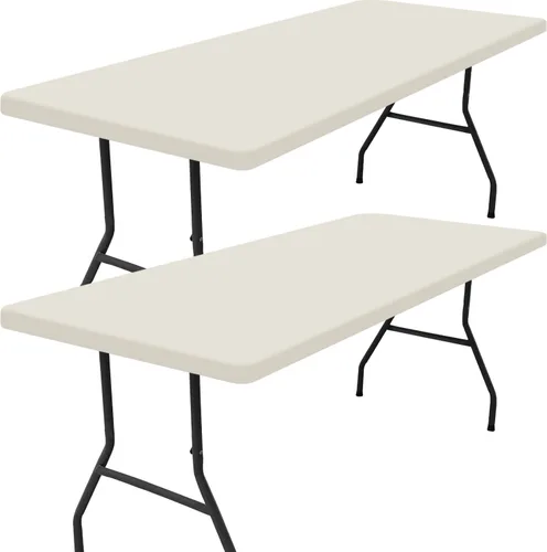 Miniatura 12 de Smiry - Mantel rectangular de vinilo con respaldo de franela elástica ajustada para mesas plegables de 2 pies, manteles impermeables y lavables