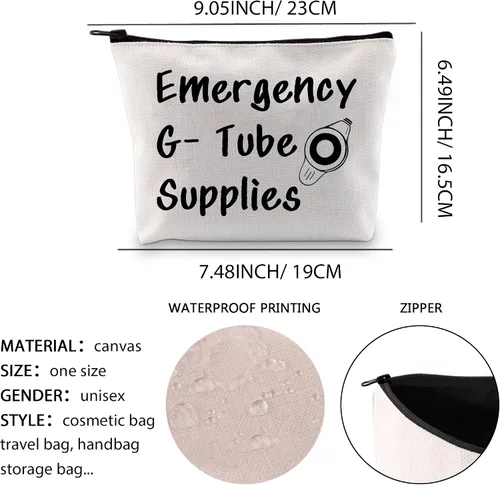 Miniatura 3 de XYANFA Bolsa de tubo de alimentación, regalo divertido para dietista, bolsa de maquillaje para cosméticos de enfermería, regalo de enfermería