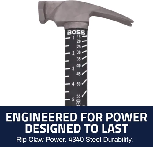 Miniatura 3 de Boss Hammer Martillo de Titanio Ti64 de Grado de Construcción de 12 oz con Mango de Fibra de Vidrio Tough-Fiber que Absorbe Impactos - Agarre