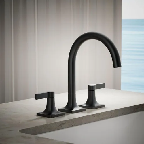 Miniatura 2 de KOHLER K-T28131-4-BL Venza - Moldura de grifo de baño para montaje en cubierta, dos asas, material duradero de alta calidad, resistente a