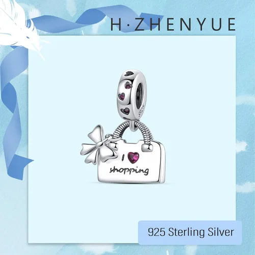 Miniatura 192 de Dijes de plata de ley 925 de dibujos animados de pato, ratón, oso, elefante, dragón chino, cuentas colgantes para pulseras y collares, joyería