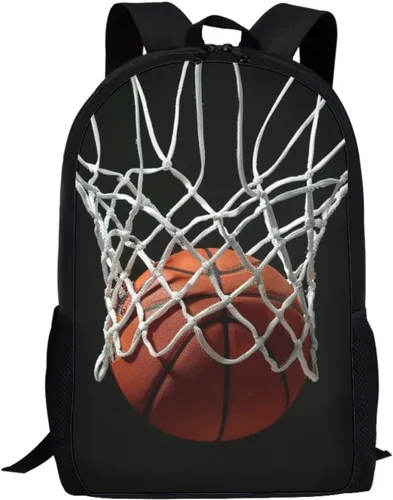 HUGS IDEA Los animales frescos 3D niños escuela libro bolsa niños impresión mochilas, Baloncesto, Moderno