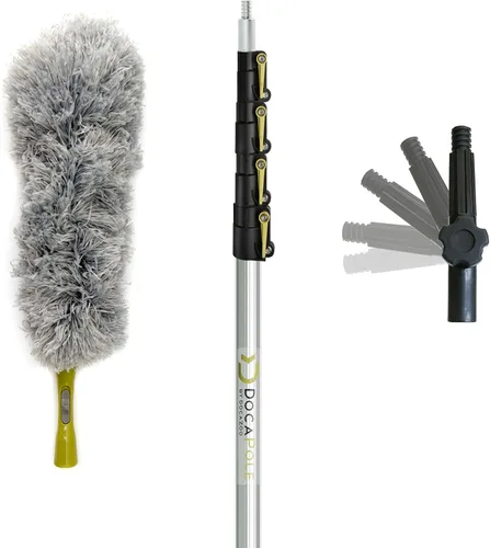 Miniatura 15 de DOCA Poste Telescópico de 7-30 Pies - Poste de Extensión para Limpieza, Plumero, Kit de Lavado de Ventanas, Rodillo de Pintura, Limpiavidrios - Kit