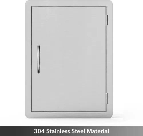 Miniatura 4 de Stanbroil Puerta de acceso vertical simple de acero inoxidable, 17 1/4 pulgadas por 24 1/4 pulgadas