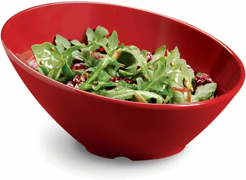 Miniatura 9 de G.E.T. B-792-W - Cuenco en ángulo para servir en cascada para ensaladas, arroz y postre, 24 onzas / 9.25 pulgadas, color blanco