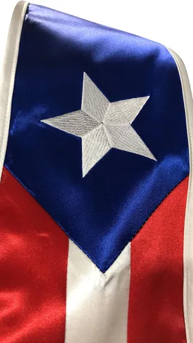 Miniatura 3 de Estola de graduación de dos banderas (Estados Unidos + internacional)