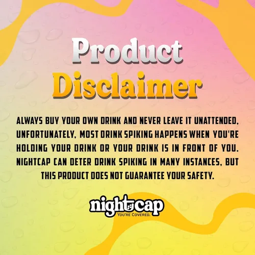 Miniatura 9 de Nightcap Coletero Cubrevasos - El Coletero Reutilizable para Prevención de Adulteración de Bebidas Como se Vio en Shark Tank Negro