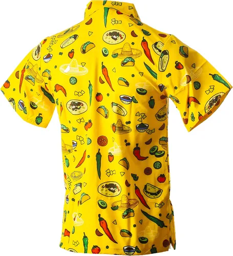 Miniatura 7 de Funny Guy Mugs Camisa de manga corta con botones y estampado hawaiano para hombre