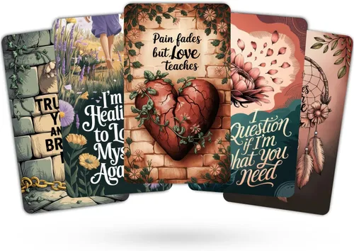Miniatura 4 de Heartstring Oracle Cards, Twin Flame Love Oracle Cards, Oracle Deck y cartas de tarot para principiantes, 56 cartas con una guía detallada