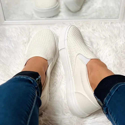 Miniatura 4 de JENN ARDOR - Tenis informales de moda para mujer, cómodos tenis planos sin cordones