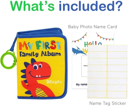 Miniatura 2 de Urban Kiddy™ Baby's My First Family Album Juego de regalo de libro de tela suave para recién nacidos y niños (dinosaurio)