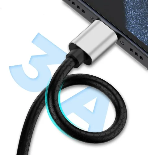 Miniatura 2 de [Paquete de 5 de 1 pie] Compatible con Samsung Galaxy S9 S10 S8 Plus Cable Cargador (Carga Rápida 3A), Cable Cargador TPE USB C Tipo C, USB A a Tipo