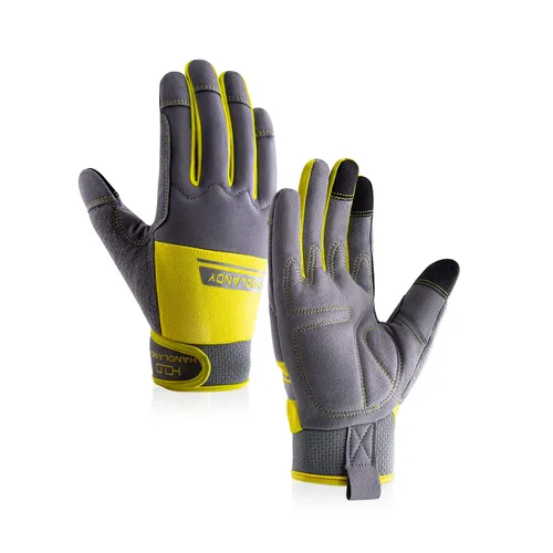 Miniatura 7 de Handlandy - Guantes de trabajo para hombre y mujer, para mecánicos, de seguridad, de uso general, aptos para pantalla táctil, guantes de trabajo