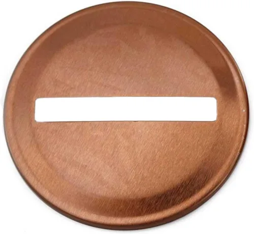 Miniatura 5 de Insertos de tapa de banco de monedas de cobre para tarros de masón, bola, conservas (paquete de 10, boca ancha)