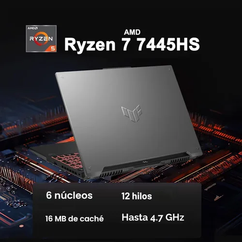 Miniatura 3 de ASUS TUF Gaming A16 Laptop de 16 pulgadas WUXGA IPS 144Hz AMD 6 núcleos Ryzen 7 7445HS 16GB RAM 1TB SSD GeForce RTX 4050 (hasta 194 AI Tops) RGB