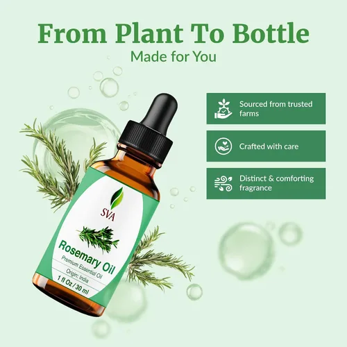 Miniatura 4 de SVA Aceite esencial de romero – 1 onza líquida – Aceite de romero 100% natural para el cabello, cara, cuidado de la piel, difusor, aromaterapia