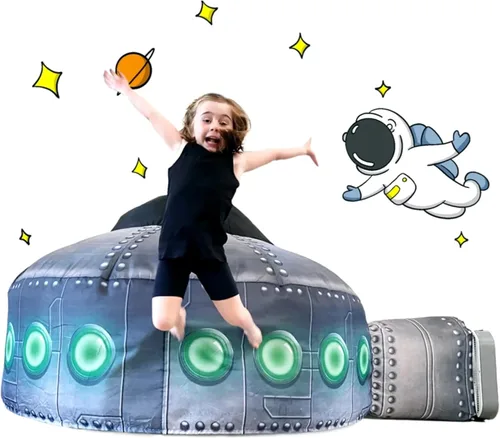 Miniatura 17 de AirFort - Fuerte inflable para niños, se construye en 30 segundos, tienda de campaña para jugar a partir de 3 años (pelota de playa azul)