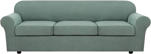 Miniatura 76 de H.VERSAILTEX - 3 fundas de sofá elásticas para 2 cojines de sofá. Fundas para muebles de sala de estar (funda base más 2 fundas de cojín de asiento)
