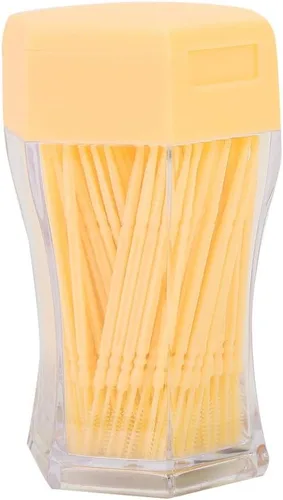 Miniatura 12 de 200Pcs Double Head Plastic Toothpick, Soft Tooth Floss Picks Interdental Brush Flosser Sticks Oral Brush Cleaning Tool (Green)