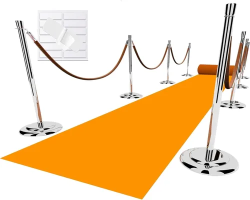 Miniatura 16 de EZLucky Corredor de Alfombra Roja para Fiestas, 2.6 x 15 pies, Tela No Tejida de Fieltro de 130 GSM, Alfombra Roja de Hollywood para Eventos
