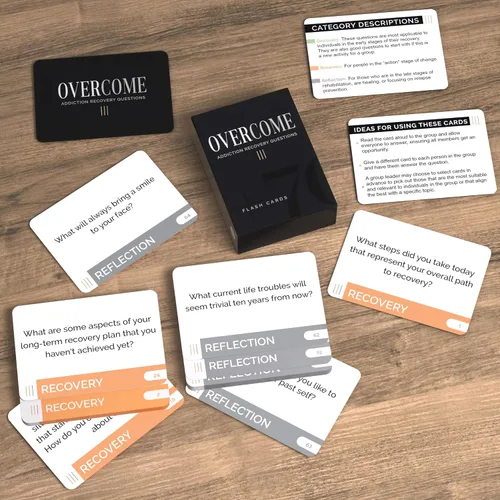 Miniatura 9 de Briston Tarjetas flash de recuperación de adicciones - 70 tarjetas de preguntas de terapia para asesoramiento grupal y salud mental - Indicaciones
