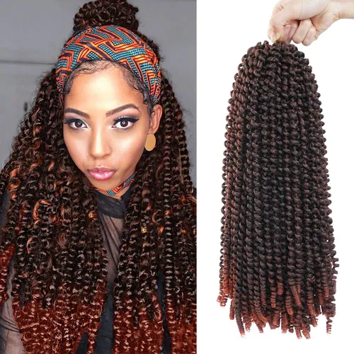 Miniatura 52 de Beyond Beauty Cabello de Ganchillo Spring Twist 90 hebras 8 pulgadas Spring Twists Esponjosas Trenzado, Trenzas de Ganchillo Spring Twist Bomb Twist