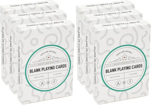 Miniatura 8 de Stellar Factory Cartas de juego en blanco premium (52 piezas) DIY, diseño de juegos, prototipos y tarjetas didácticas, 1 unidad