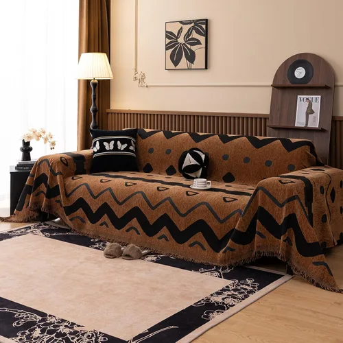 Miniatura 84 de ROOMLIFE Manta Funda Azteca Bohemia para Sofá, Decoración del Hogar Estilo Granja, Fundas de Sofá para Loveseat, Sofás de 2/3 Cojines, Apta