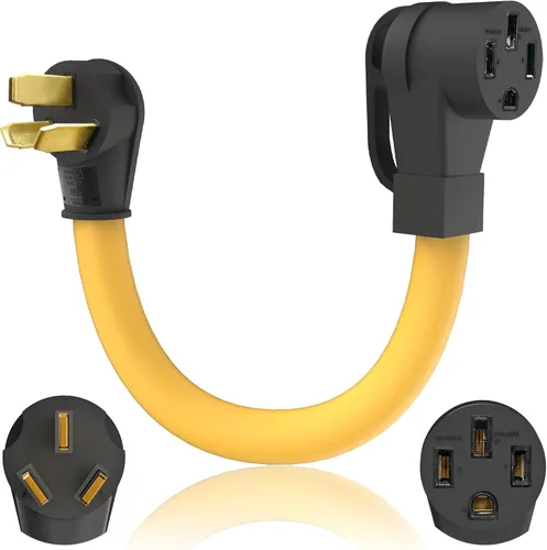 Certificado ETL NEMA 10-50P a 14-50R 50 amperios 3 clavijas enchufe secadora adaptador cargador EV resistente 6 AWG cable compatible con Tesla Gen 2