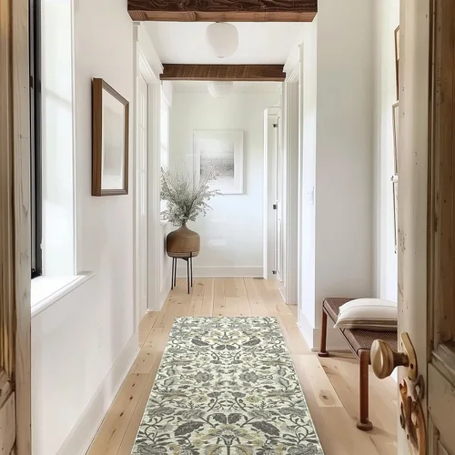 Miniatura 79 de EVERGRACE Alfombras de área para entrada, 2 x 3, de lana sintética, estilo bohemio, floral, para interiores y exteriores, alfombras pequeñas