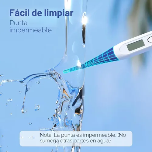 Miniatura 6 de Boncare Termómetro digital de 10 segundos para adultos y niños, termómetro rectal preciso y seguro para bebé con alarma de fiebre, termómetro oral