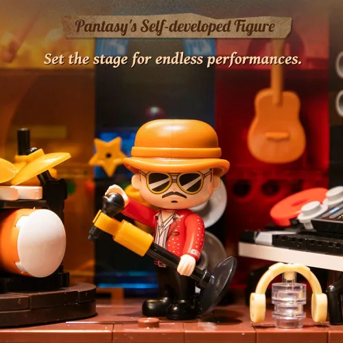 Miniatura 5 de PANTASY Kit de construcción retro Jukebox con función de moneda y sonido, modelo de caja de música mecánica con discos acrílicos, estudio